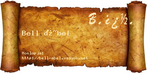Bell Ábel névjegykártya