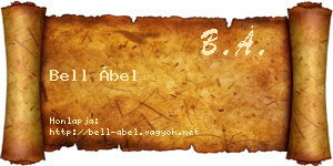 Bell Ábel névjegykártya